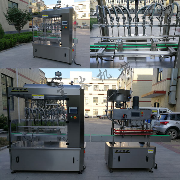 全自动牛肉酱浓酱灌装机-牛肉酱灌装流水线机械设备厂房实拍