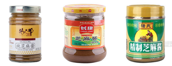 小型芝麻酱灌装机生产线-芝麻酱灌装线成套设备灌装样品图