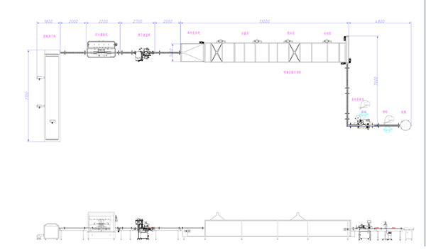 大型香菇酱灌装机生产线设计图