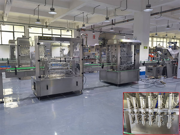 活塞式辣椒酱灌装机流水线